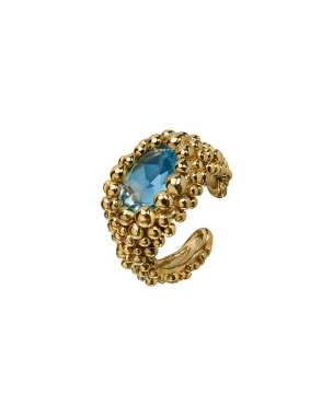 Waterfall ear cuff gold