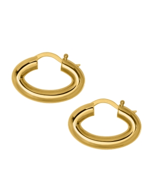 Oval earrings gold
