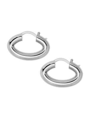 Oval earrings silver
