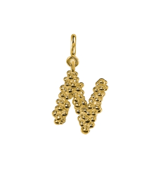 Letter N charm gold