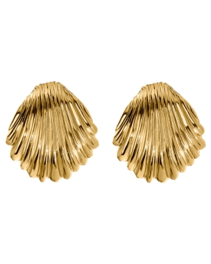 Muszle earrings gold