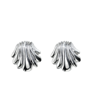 Seashell earrings silver
