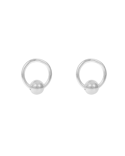 punk earrings silver-1